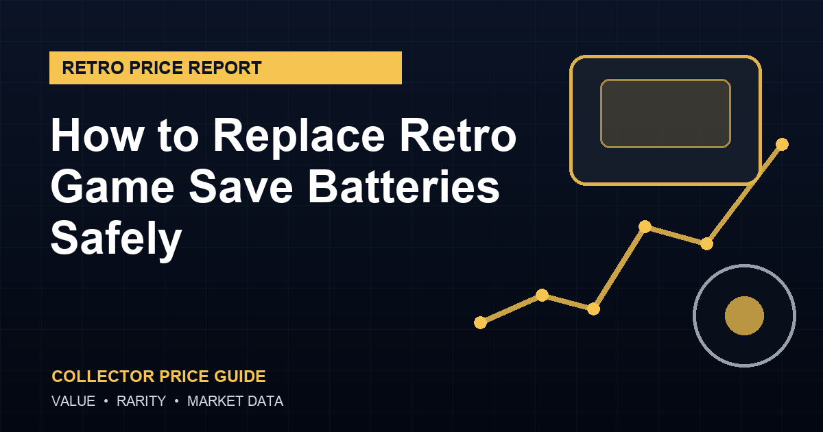 How to Replace Retro Game Save Batteries Safely